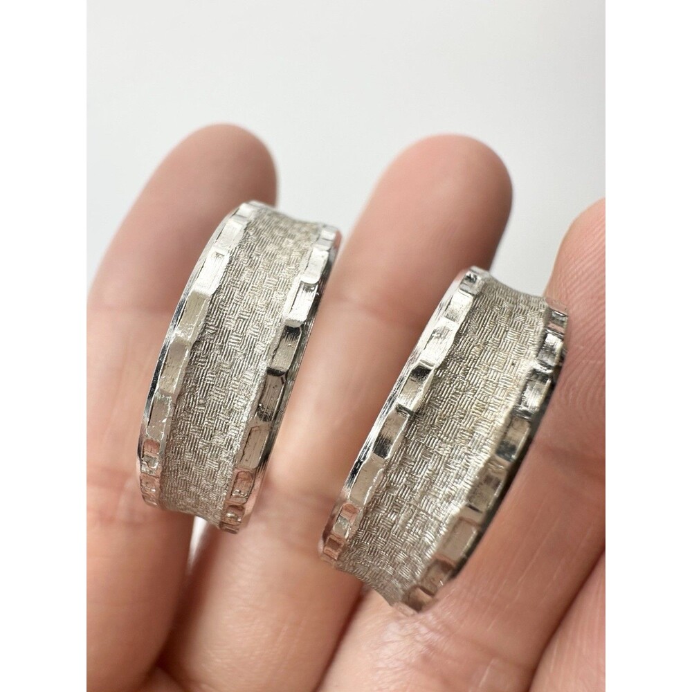 Vintage Danecraft Sterling Silver Huggie Hoop Earrings
